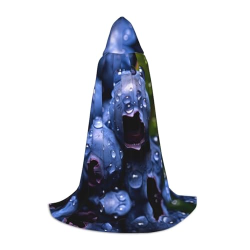 WBQLSL Blueberries M bedruckter Robeer-Umhang | Kapuze | Cosplay-Kostüm | Halloween-Party-Requisite | S/M/L WBQLSL Blueberries M bedruckter Robeer-Umhang | Kapuze | Cosplay-Kostüm | Halloween-Party-Requisite | S/M/L von WBQLSL