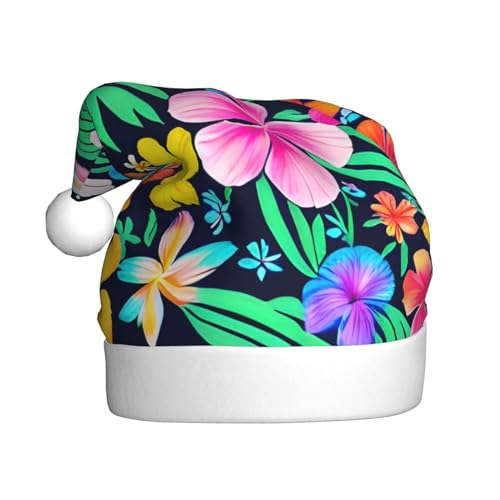 WBQLSL Bunte Blumen Weihnachtsmütze für Erwachsene, 39,9 cm hoch, Plüsch-Weihnachtsmütze, Unisex, dekorativer Hut, Weihnachtsmann, Weihnachten, Halloween-Party WBQLSL Bunte Blumen Weihnachtsmütze für Erwachsene, 39,9 cm hoch, Plüsch-Weihnachtsmütze, Unisex, dekorativer Hut, Weihnachtsmann, Weihnachten, Halloween-Party von WBQLSL
