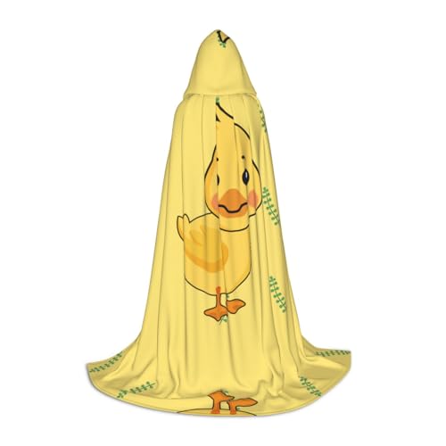 WBQLSL Cartoon Duck L Printed Robe Cape | Hooded | Cosplay Costume | Halloween Party Prop | S/M/L von WBQLSL