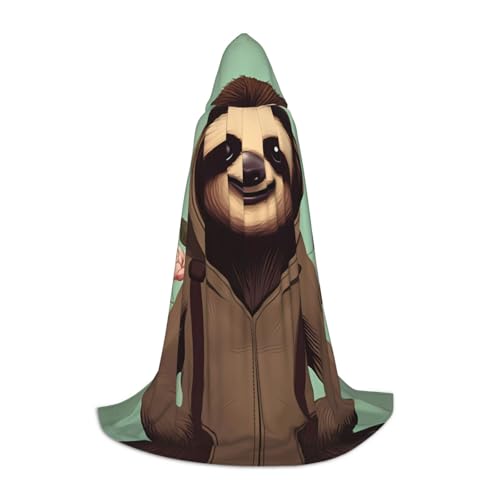 WBQLSL Cartoon Faultier M bedruckter Robe Cape | Kapuze | Cosplay Kostüm | Halloween Party Prop | S/M/L WBQLSL Cartoon Faultier M bedruckter Robe Cape | Kapuze | Cosplay Kostüm | Halloween Party Prop | S/M/L von WBQLSL