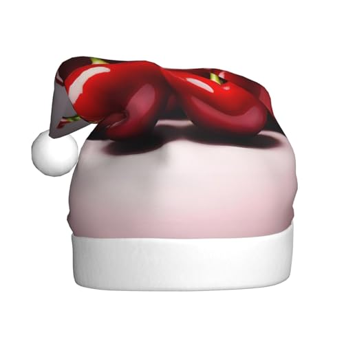 WBQLSL Chilenische Kirschen Weihnachtsmütze für Erwachsene, 39,9 cm hoch, Plüsch-Weihnachtsmütze, Unisex, dekorativer Hut, Weihnachtsmann, Weihnachten, Halloween-Party WBQLSL Chilenische Kirschen Weihnachtsmütze für Erwachsene, 39,9 cm hoch, Plüsch-Weihnachtsmütze, Unisex, dekorativer Hut, Weihnachtsmann, Weihnachten, Halloween-Party von WBQLSL