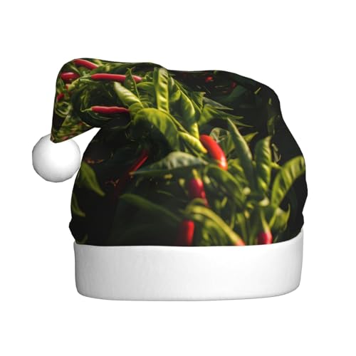 WBQLSL Chilli Weihnachtsmütze für Erwachsene, 39,9 cm hoch, Plüsch-Weihnachtsmütze, Unisex, dekorativer Hut, Weihnachtsmann, Weihnachten, Halloween-Party WBQLSL Chilli Weihnachtsmütze für Erwachsene, 39,9 cm hoch, Plüsch-Weihnachtsmütze, Unisex, dekorativer Hut, Weihnachtsmann, Weihnachten, Halloween-Party von WBQLSL