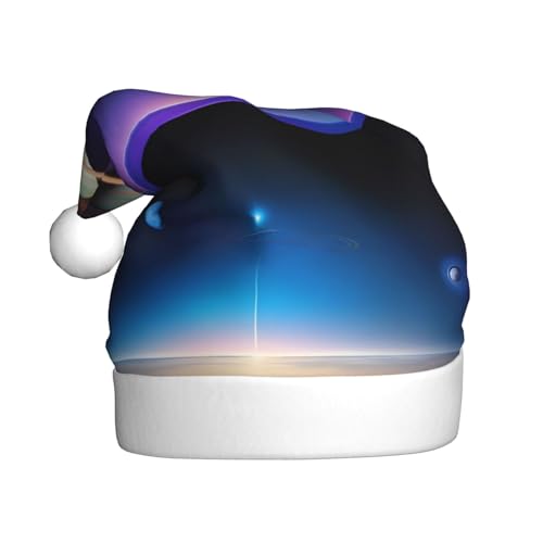WBQLSL Cosmic Saturn Weihnachtsmütze für Erwachsene, 39,9 cm hoch, Plüsch-Weihnachtsmütze, Unisex, dekorativer Hut, Weihnachtsmann, Weihnachten, Halloween-Party WBQLSL Cosmic Saturn Weihnachtsmütze für Erwachsene, 39,9 cm hoch, Plüsch-Weihnachtsmütze, Unisex, dekorativer Hut, Weihnachtsmann, Weihnachten, Halloween-Party von WBQLSL