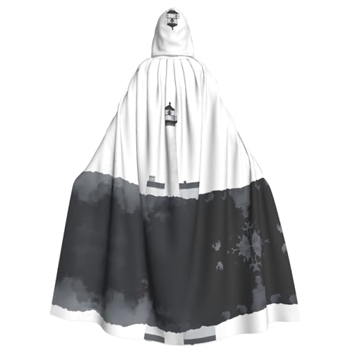 WBQLSL Cosplay Umhang für Erwachsene, Leuchtturm, gemustert, Hexenmantel, Herren und Damen, Halloween, Abschlussball, Party, Kapuzenumhang WBQLSL Cosplay Umhang für Erwachsene, Leuchtturm, gemustert, Hexenmantel, Herren und Damen, Halloween, Abschlussball, Party, Kapuzenumhang von WBQLSL