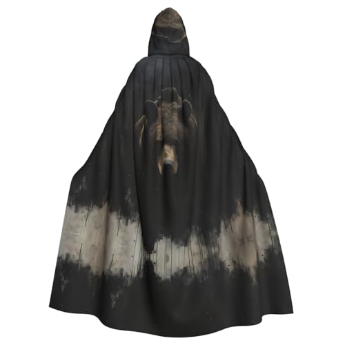 WBQLSL Cosplay Umhang für Erwachsene, majestätischer Bär, gemusterter Hexenmantel, Männer und Frauen, Halloween, Abschlussball, Party, Kapuzenumhang WBQLSL Cosplay Umhang für Erwachsene, majestätischer Bär, gemusterter Hexenmantel, Männer und Frauen, Halloween, Abschlussball, Party, Kapuzenumhang von WBQLSL