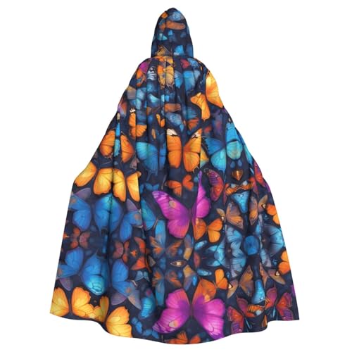 WBQLSL Cosplay Umhang für Erwachsene, minimalistischer Schmetterlingsmuster, Hexenmantel, Herren und Damen, Halloween, Abschlussball, Party, Kapuzenumhang WBQLSL Cosplay Umhang für Erwachsene, minimalistischer Schmetterlingsmuster, Hexenmantel, Herren und Damen, Halloween, Abschlussball, Party, Kapuzenumhang von WBQLSL