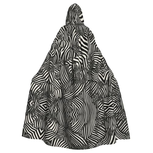 WBQLSL Cosplay-Umhang für Erwachsene, minimalistischer gestreifter Hexenmantel, für Damen und Herren, Halloween, Abschlussball, Party, Kapuzenumhang WBQLSL Cosplay-Umhang für Erwachsene, minimalistischer gestreifter Hexenmantel, für Damen und Herren, Halloween, Abschlussball, Party, Kapuzenumhang von WBQLSL