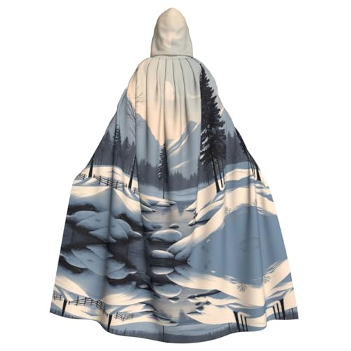 WBQLSL Cosplay-Umhang für Erwachsene, nordische einfache Schneeszene, gemusterter Hexenmantel, Herren und Damen, Halloween, Abschlussball, Party, Kapuzenumhang WBQLSL Cosplay-Umhang für Erwachsene, nordische einfache Schneeszene, gemusterter Hexenmantel, Herren und Damen, Halloween, Abschlussball, Party, Kapuzenumhang von WBQLSL