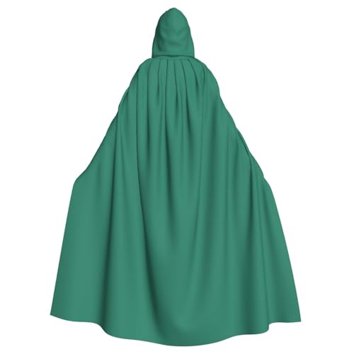 WBQLSL Cosplay-Umhang für Erwachsene, tiefblau-grün gemustert, Hexenmantel, Herren und Damen, Halloween, Abschlussball, Party, Kapuzenumhang von WBQLSL