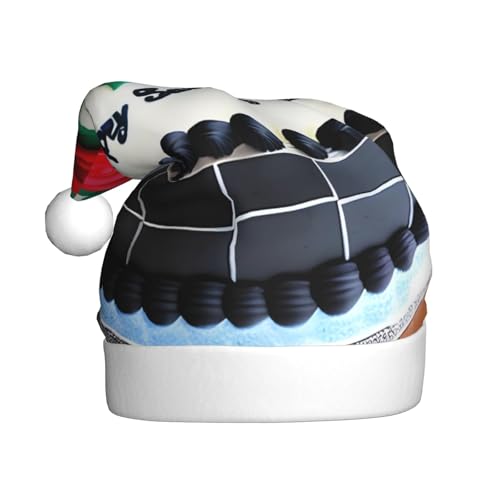 WBQLSL Delicious Cakes Weihnachtsmütze für Erwachsene, 39,9 cm hoch, Plüsch-Weihnachtsmütze, Unisex, dekorativer Hut, Weihnachtsmann, Weihnachten, Halloween-Party WBQLSL Delicious Cakes Weihnachtsmütze für Erwachsene, 39,9 cm hoch, Plüsch-Weihnachtsmütze, Unisex, dekorativer Hut, Weihnachtsmann, Weihnachten, Halloween-Party von WBQLSL