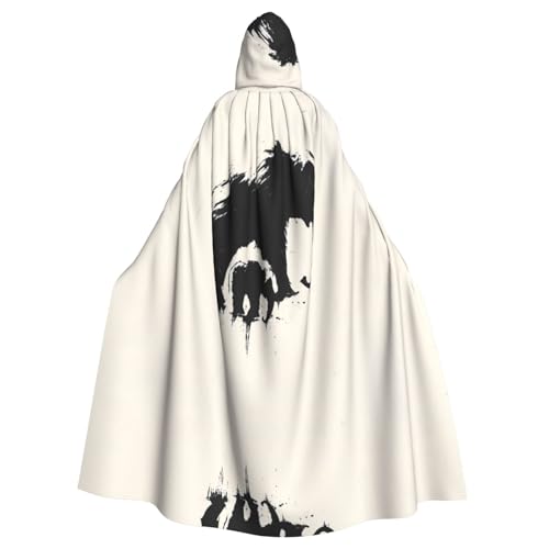 WBQLSL Erwachsenen-Cosplay-Umhang, Negativer Weltraum-Elefant gemusterter Hexenmantel, Männer und Frauen, Halloween, Abschlussball, Party, Kapuzenumhang WBQLSL Erwachsenen-Cosplay-Umhang, Negativer Weltraum-Elefant gemusterter Hexenmantel, Männer und Frauen, Halloween, Abschlussball, Party, Kapuzenumhang von WBQLSL