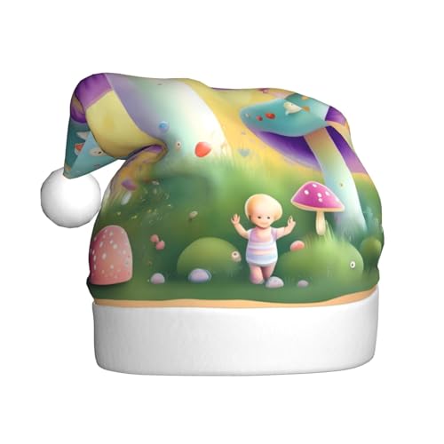 WBQLSL Fantasy Mushroom Weihnachtsmütze für Erwachsene, 39,9 cm hoch, Plüsch-Weihnachtsmütze, Unisex, dekorativer Hut, Weihnachtsmann, Weihnachten, Halloween-Party WBQLSL Fantasy Mushroom Weihnachtsmütze für Erwachsene, 39,9 cm hoch, Plüsch-Weihnachtsmütze, Unisex, dekorativer Hut, Weihnachtsmann, Weihnachten, Halloween-Party von WBQLSL