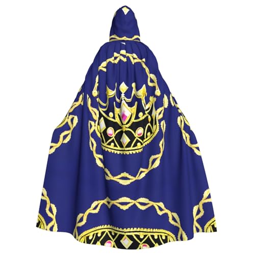 WBQLSL Fantasy Tiara bedruckter Umhang – Maskenumhang mit Kapuze von WBQLSL