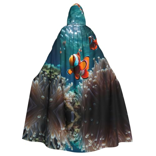 WBQLSL Fisch-bedruckter Umhang – Maskenumhang mit Kapuze WBQLSL Fisch-bedruckter Umhang – Maskenumhang mit Kapuze von WBQLSL