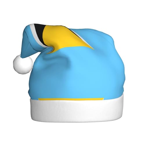 WBQLSL Flagge der Heiligen Lucia Weihnachtsmütze für Erwachsene, 39,9 cm hoch, Plüsch-Weihnachtsmütze, Unisex, dekorativer Hut, Weihnachtsmann, Weihnachten, Halloween-Party WBQLSL Flagge der Heiligen Lucia Weihnachtsmütze für Erwachsene, 39,9 cm hoch, Plüsch-Weihnachtsmütze, Unisex, dekorativer Hut, Weihnachtsmann, Weihnachten, Halloween-Party von WBQLSL