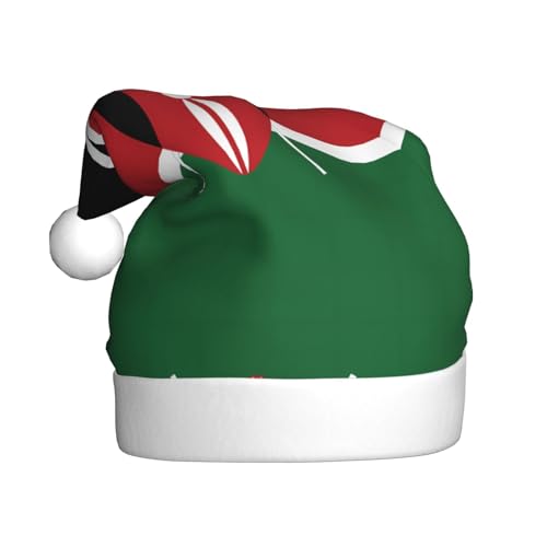 WBQLSL Flagge von Kenia, Weihnachtsmütze für Erwachsene, 39,9 cm hoch, Plüsch-Weihnachtsmütze, Unisex, dekorativer Hut, Weihnachtsmann, Weihnachten, Halloween-Party WBQLSL Flagge von Kenia, Weihnachtsmütze für Erwachsene, 39,9 cm hoch, Plüsch-Weihnachtsmütze, Unisex, dekorativer Hut, Weihnachtsmann, Weihnachten, Halloween-Party von WBQLSL
