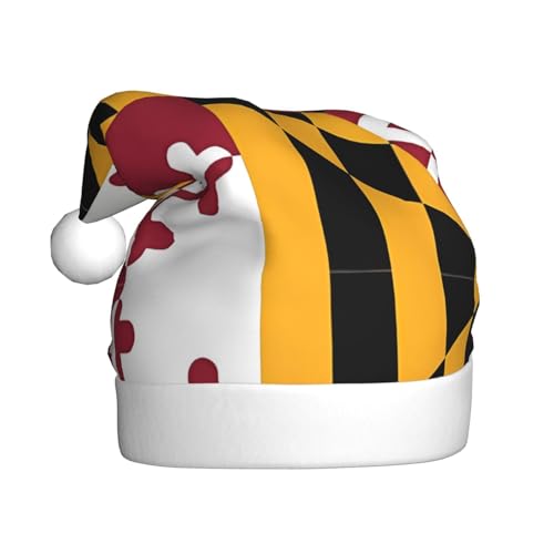 WBQLSL Flagge von Maryland Weihnachtsmütze für Erwachsene, 39,9 cm hoch, Plüsch-Weihnachtsmütze, Unisex, dekorativer Hut, Weihnachtsmann, Weihnachten, Halloween-Party WBQLSL Flagge von Maryland Weihnachtsmütze für Erwachsene, 39,9 cm hoch, Plüsch-Weihnachtsmütze, Unisex, dekorativer Hut, Weihnachtsmann, Weihnachten, Halloween-Party von WBQLSL
