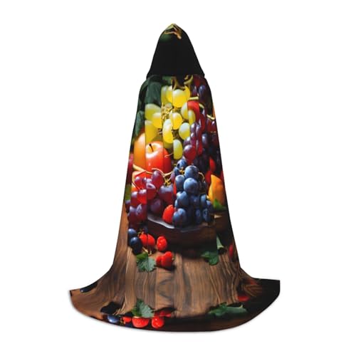 WBQLSL Fruit Pile L bedruckter Robe-Umhang | Kapuze | Cosplay-Kostüm | Halloween-Party-Requisite | S/M/L von WBQLSL