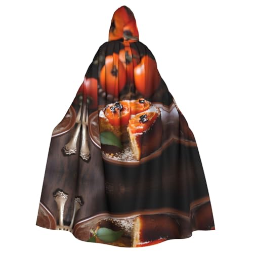 WBQLSL Getrocknete Kaki-Pfannkuchen-Umhang, bedruckt, Maskenumhang mit Kapuze von WBQLSL