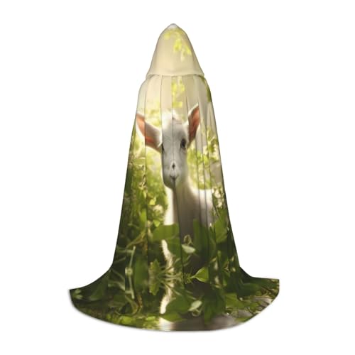 WBQLSL Goat Nature Baby-Bademantel, bedruckt, mit Kapuze, Cosplay-Kostüm, Halloween-Party-Requisite, S/M/L von WBQLSL
