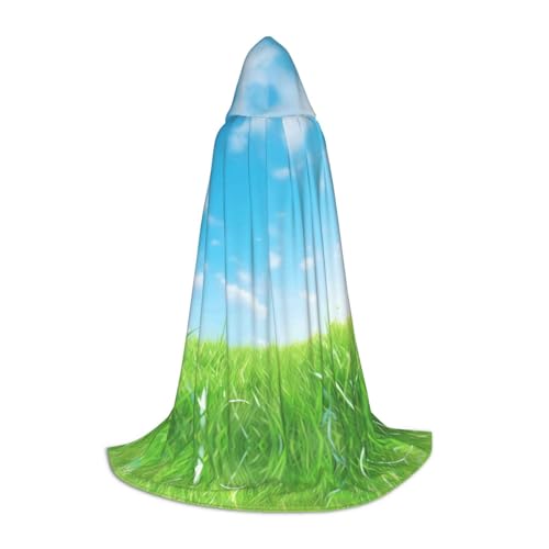 WBQLSL Gras Flat S bedruckter Robe-Umhang mit Kapuze, Cosplay-Kostüm, Halloween-Party-Requisite, S/M/L von WBQLSL