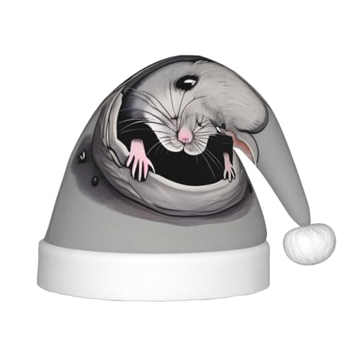 WBQLSL Graue Ratte Kinder Urlaub Weihnachtsmützen Weihnachten Event Bühnenaufführung Urlaub Party Szene Neujahr Party Mode Kinderhüte von WBQLSL