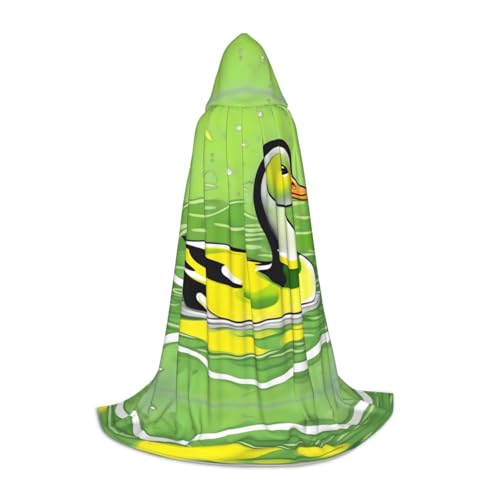 WBQLSL Green Duck S bedruckter Robe-Umhang | Kapuze | Cosplay-Kostüm | Halloween-Party-Requisite | S/M/L WBQLSL Green Duck S bedruckter Robe-Umhang | Kapuze | Cosplay-Kostüm | Halloween-Party-Requisite | S/M/L von WBQLSL