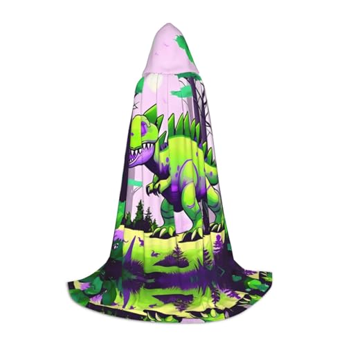 WBQLSL Grüner Dinosaurier-Umhang mit L-Druck, mit Kapuze, Cosplay-Kostüm, Halloween-Party-Requisite, S/M/L WBQLSL Grüner Dinosaurier-Umhang mit L-Druck, mit Kapuze, Cosplay-Kostüm, Halloween-Party-Requisite, S/M/L von WBQLSL