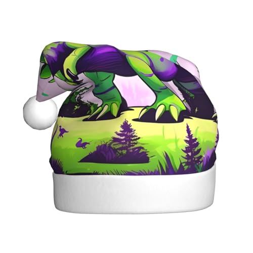 WBQLSL Grüner Dinosaurier-Weihnachtsmütze für Erwachsene, 39,9 cm hohe Plüsch-Weihnachtsmütze, Unisex, dekorativer Hut, Weihnachtsmann, Weihnachten, Halloween-Party WBQLSL Grüner Dinosaurier-Weihnachtsmütze für Erwachsene, 39,9 cm hohe Plüsch-Weihnachtsmütze, Unisex, dekorativer Hut, Weihnachtsmann, Weihnachten, Halloween-Party von WBQLSL