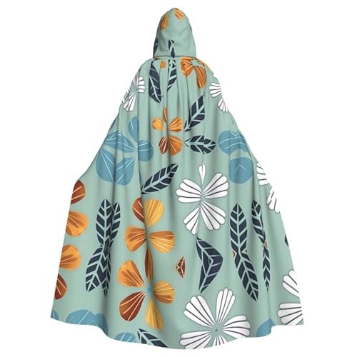 WBQLSL Heller, bedruckter Umhang mit Blumenmuster – Maskenumhang mit Kapuze WBQLSL Heller, bedruckter Umhang mit Blumenmuster – Maskenumhang mit Kapuze von WBQLSL
