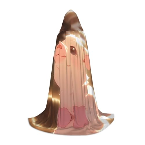 WBQLSL Hog S bedruckter Umhang mit Kapuze, Cosplay-Kostüm, Halloween-Party-Requisite, S/M/L von WBQLSL