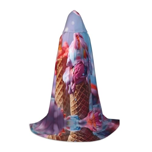 WBQLSL Ice Cream S bedruckter Robe-Umhang | Kapuze | Cosplay-Kostüm | Halloween-Party-Requisite | S/M/L WBQLSL Ice Cream S bedruckter Robe-Umhang | Kapuze | Cosplay-Kostüm | Halloween-Party-Requisite | S/M/L von WBQLSL