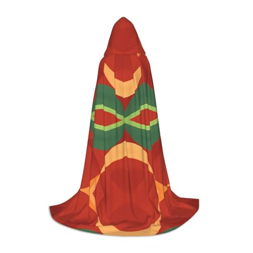 WBQLSL Intertwine Robe Cape mit Kapuze, Cosplay-Kostüm, Halloween-Party-Requisite, Größe S/M/L, Rot und Grün von WBQLSL