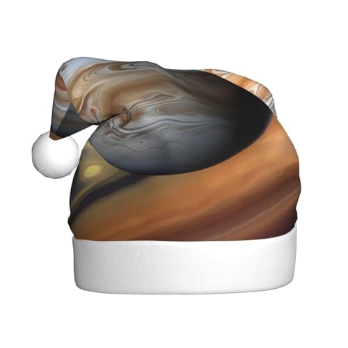 WBQLSL Jupiter Landscape Weihnachtsmütze für Erwachsene, 39,9 cm hoch, Plüsch-Weihnachtsmütze, Unisex, dekorativer Hut, Weihnachtsmann, Weihnachten, Halloween-Party WBQLSL Jupiter Landscape Weihnachtsmütze für Erwachsene, 39,9 cm hoch, Plüsch-Weihnachtsmütze, Unisex, dekorativer Hut, Weihnachtsmann, Weihnachten, Halloween-Party von WBQLSL