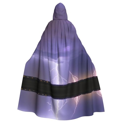 WBQLSL Karneval Mode Umhang Halloween Kapuzenumhang Unisex Karneval Motto Party und Maskerade Lightning Storm Muster WBQLSL Karneval Mode Umhang Halloween Kapuzenumhang Unisex Karneval Motto Party und Maskerade Lightning Storm Muster von WBQLSL