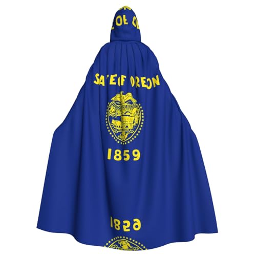 WBQLSL Karneval Mode Umhang Halloween Kapuzenumhang Unisex Karneval Motto Party und Maskerade Oregon State Flag Muster WBQLSL Karneval Mode Umhang Halloween Kapuzenumhang Unisex Karneval Motto Party und Maskerade Oregon State Flag Muster von WBQLSL