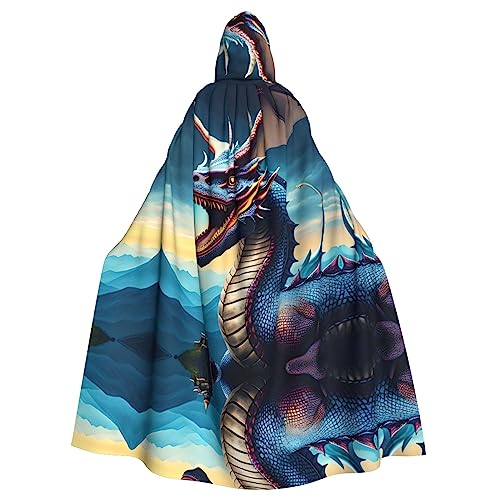 WBQLSL Karneval Mode Umhang Halloween Kapuzenumhang Unisex Karneval Mottoparty Maskerade Roaring Dragon Muster WBQLSL Karneval Mode Umhang Halloween Kapuzenumhang Unisex Karneval Mottoparty Maskerade Roaring Dragon Muster von WBQLSL