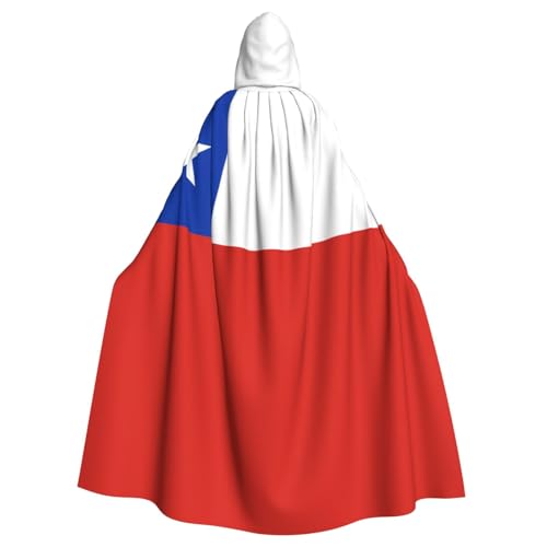 WBQLSL Karnevals-Modeumhang, Halloween-Kapuzenumhang, Unisex, Karneval, Mottoparty und Maskerade Flagge von Chile Muster WBQLSL Karnevals-Modeumhang, Halloween-Kapuzenumhang, Unisex, Karneval, Mottoparty und Maskerade Flagge von Chile Muster von WBQLSL