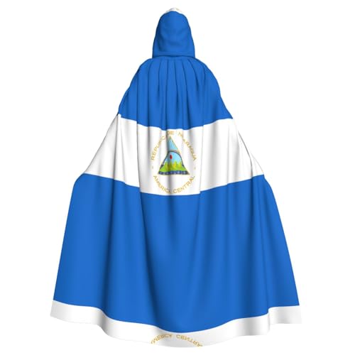 WBQLSL Karnevals-Modeumhang, Halloween-Kapuzenumhang, Unisex, Karneval, Mottoparty und Maskerade Flagge von Nicaragua Muster WBQLSL Karnevals-Modeumhang, Halloween-Kapuzenumhang, Unisex, Karneval, Mottoparty und Maskerade Flagge von Nicaragua Muster von WBQLSL
