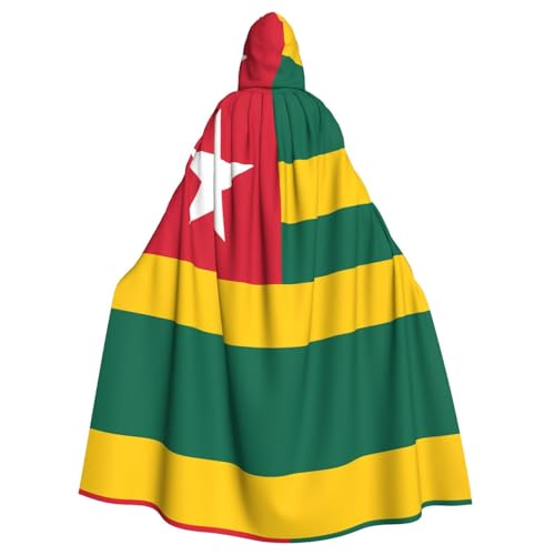 WBQLSL Karnevals-Modeumhang, Halloween-Kapuzenumhang, Unisex, Karneval, Mottoparty und Maskerade Flagge von Togo Muster WBQLSL Karnevals-Modeumhang, Halloween-Kapuzenumhang, Unisex, Karneval, Mottoparty und Maskerade Flagge von Togo Muster von WBQLSL