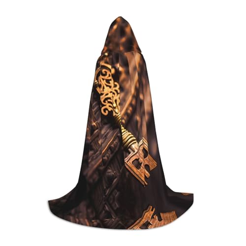 WBQLSL Keys S bedruckter Umhang mit Kapuze, Cosplay-Kostüm, Halloween-Party-Requisite, S/M/L WBQLSL Keys S bedruckter Umhang mit Kapuze, Cosplay-Kostüm, Halloween-Party-Requisite, S/M/L von WBQLSL