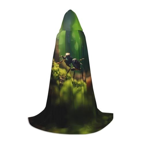 WBQLSL King of Ameisen L bedruckter Umhang mit Kapuze, Cosplay-Kostüm, Halloween-Party-Requisite, S/M/L von WBQLSL
