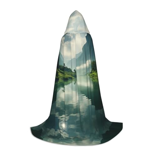 WBQLSL Landschaften S bedruckter Umhang mit Kapuze, Cosplay-Kostüm, Halloween-Party-Requisite, S/M/L WBQLSL Landschaften S bedruckter Umhang mit Kapuze, Cosplay-Kostüm, Halloween-Party-Requisite, S/M/L von WBQLSL