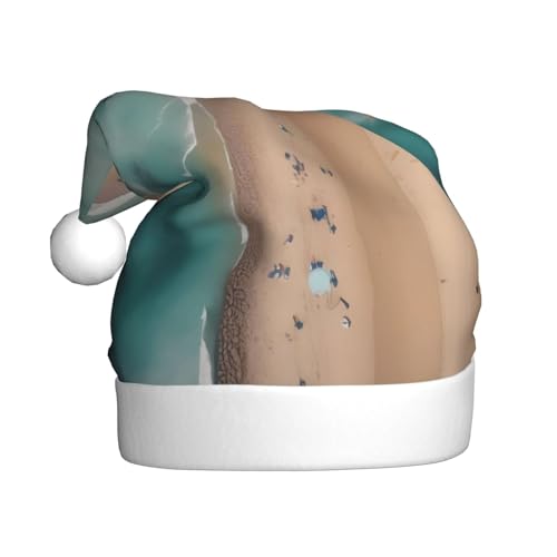 WBQLSL Luftansicht des Strandes Weihnachtsmütze für Erwachsene, 39,9 cm hoch, Plüsch-Weihnachtsmütze, Unisex, dekorativer Hut, Weihnachtsmann, Weihnachten, Halloween-Party WBQLSL Luftansicht des Strandes Weihnachtsmütze für Erwachsene, 39,9 cm hoch, Plüsch-Weihnachtsmütze, Unisex, dekorativer Hut, Weihnachtsmann, Weihnachten, Halloween-Party von WBQLSL