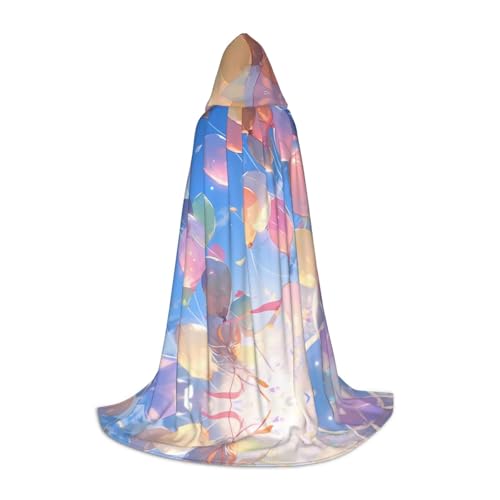 WBQLSL Luftballons L bedruckter Robe-Umhang | Kapuze | Cosplay-Kostüm | Halloween-Party-Requisite | S/M/L WBQLSL Luftballons L bedruckter Robe-Umhang | Kapuze | Cosplay-Kostüm | Halloween-Party-Requisite | S/M/L von WBQLSL