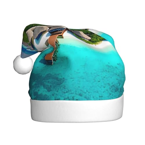 WBQLSL Maldives Scenery Weihnachtsmütze für Erwachsene, 39,9 cm hoch, Plüsch-Weihnachtsmütze, Unisex, dekorativer Hut, Weihnachtsmann, Weihnachten, Halloween-Party WBQLSL Maldives Scenery Weihnachtsmütze für Erwachsene, 39,9 cm hoch, Plüsch-Weihnachtsmütze, Unisex, dekorativer Hut, Weihnachtsmann, Weihnachten, Halloween-Party von WBQLSL