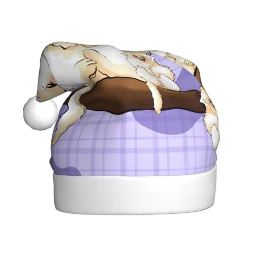 WBQLSL Niedlicher goldener Affe Weihnachtsmütze für Erwachsene, 39,9 cm hoch, Plüsch-Weihnachtsmütze, Unisex, dekorativer Hut, Weihnachtsmann, Weihnachten, Halloween-Party WBQLSL Niedlicher goldener Affe Weihnachtsmütze für Erwachsene, 39,9 cm hoch, Plüsch-Weihnachtsmütze, Unisex, dekorativer Hut, Weihnachtsmann, Weihnachten, Halloween-Party von WBQLSL