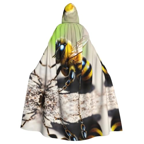 WBQLSL Niedlicher kleiner Bienen-bedruckter Umhang – Maskenumhang mit Kapuze von WBQLSL