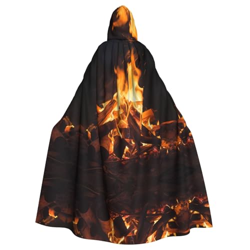 WBQLSL Open Fire bedruckter Umhang – Maskenumhang mit Kapuze von WBQLSL
