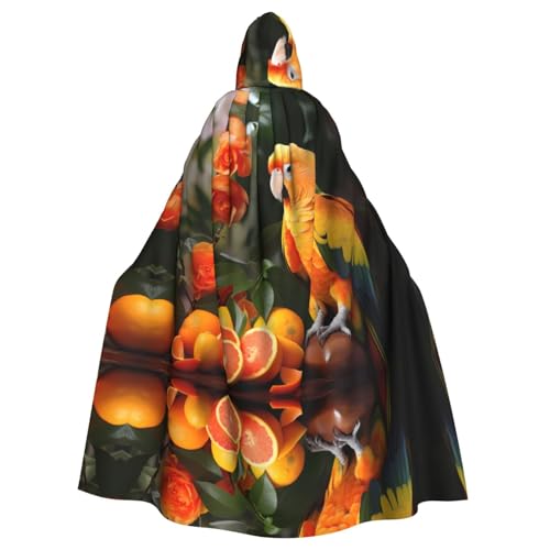 WBQLSL Oranger Papageien-Vogel bedruckter Umhang – Maskenumhang mit Kapuze WBQLSL Oranger Papageien-Vogel bedruckter Umhang – Maskenumhang mit Kapuze von WBQLSL